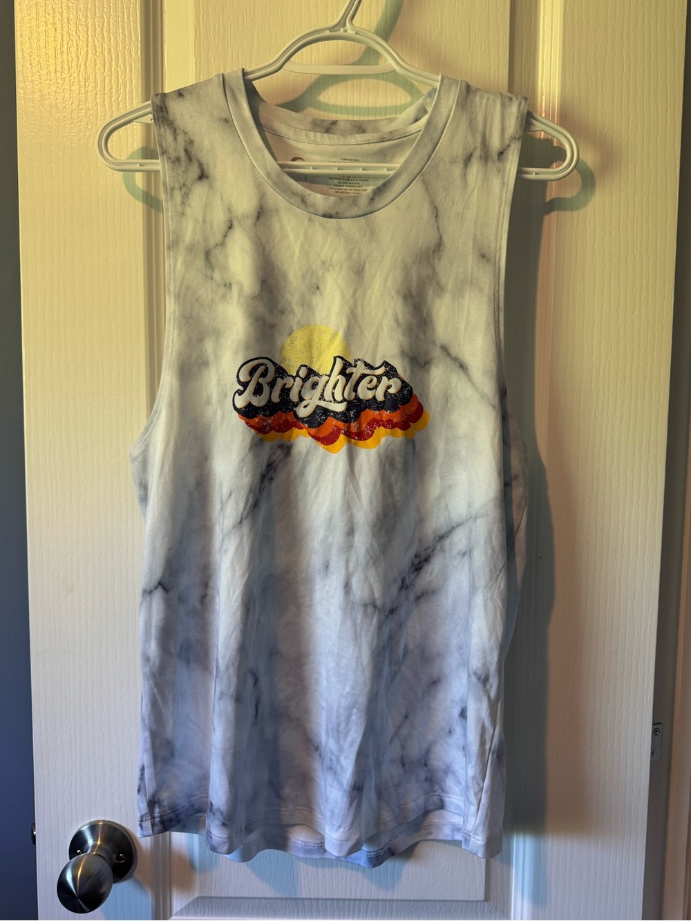 ZYIA Active Light Gray Tank Top with Subtle Heather